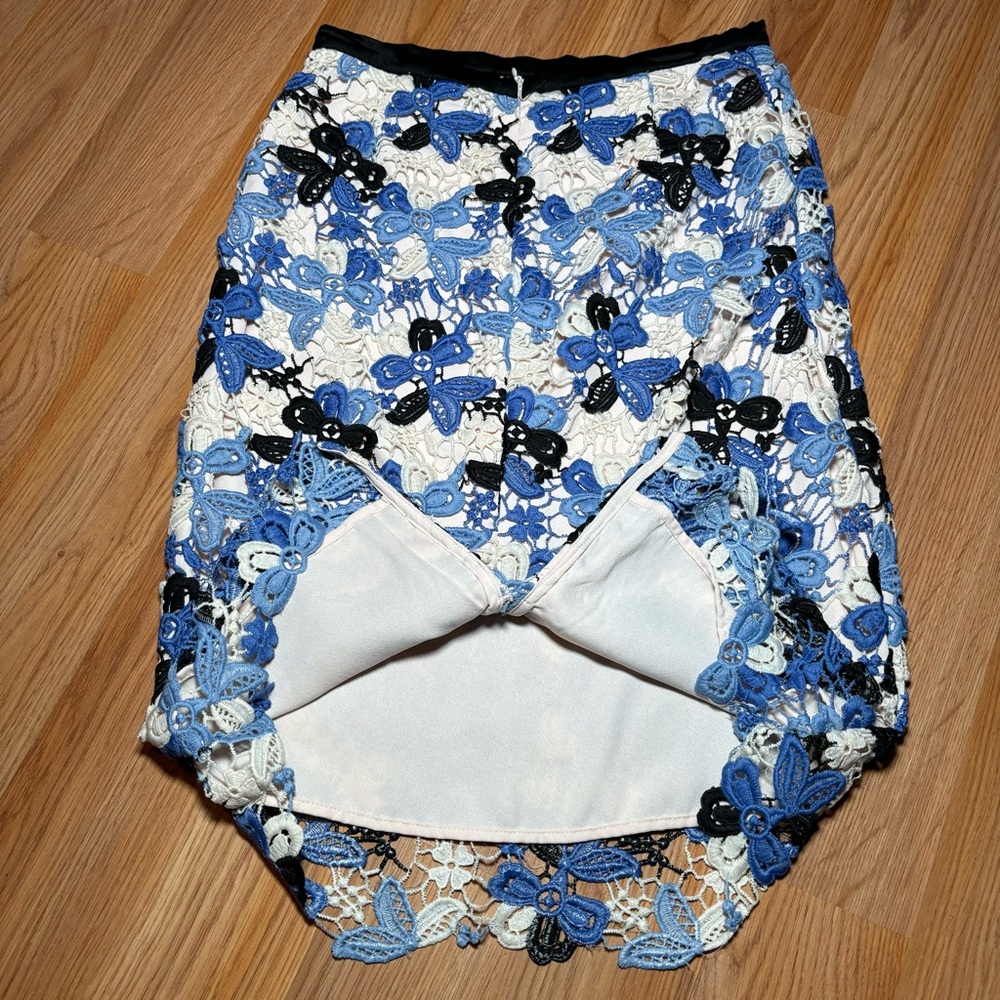 Lucy Paris Skirt Womans Floral Multicolor Zip Size S Knee Length - Picture 3 of 6